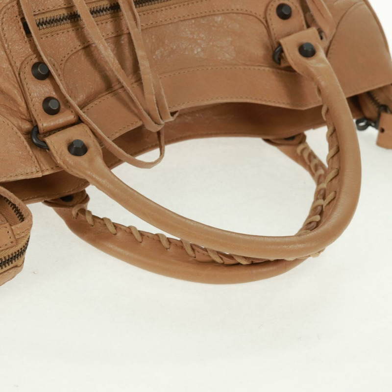 【日本直送】BALENCIAGA 經典 Vero 手提包 皮革 米色 235216 正品 am10563V-6