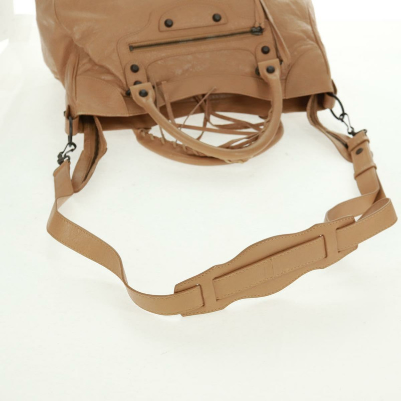 【日本直送】BALENCIAGA 經典 Vero 手提包 皮革 米色 235216 正品 am10563V-7