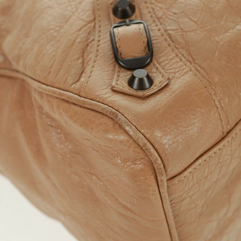 【日本直送】BALENCIAGA 經典 Vero 手提包 皮革 米色 235216 正品 am10563V-8