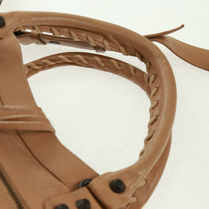 【日本直送】BALENCIAGA 經典 Vero 手提包 皮革 米色 235216 正品 am10563V-13