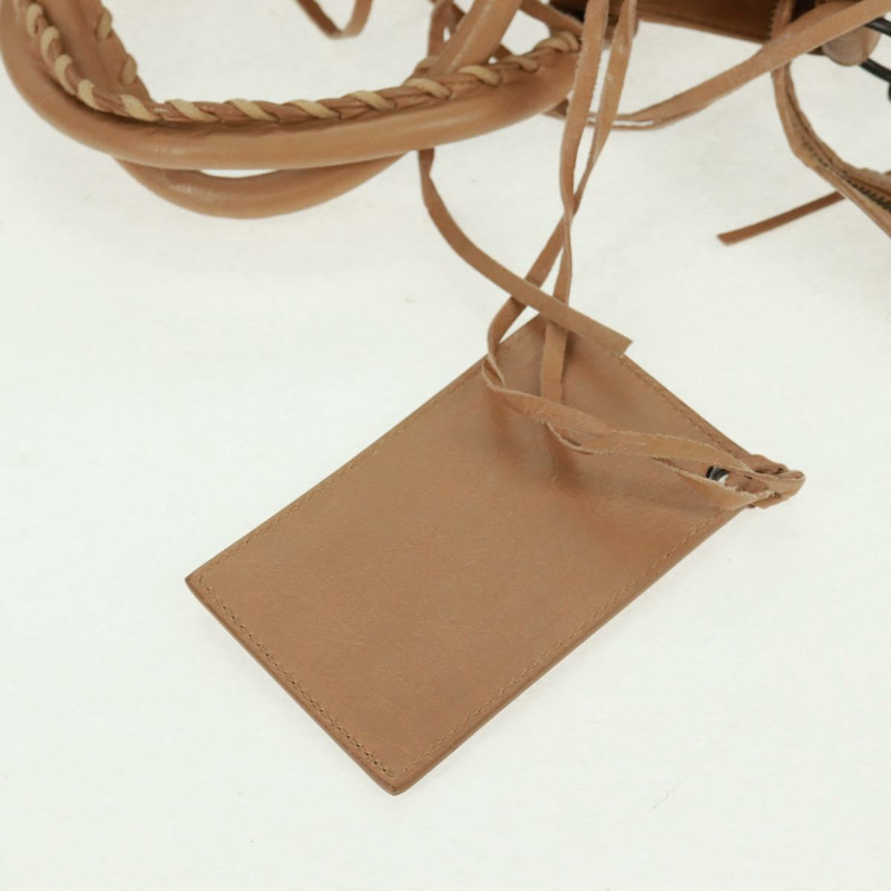 【日本直送】BALENCIAGA 經典 Vero 手提包 皮革 米色 235216 正品 am10563V-19