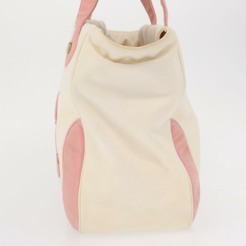 【日本直送】香奈兒帆佈白金雙C手提包 正品 BA9739-2