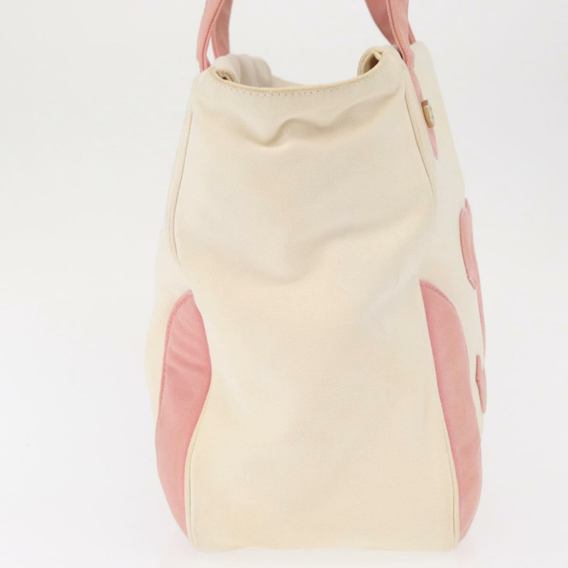 【日本直送】香奈兒帆佈白金雙C手提包 正品 BA9739-3