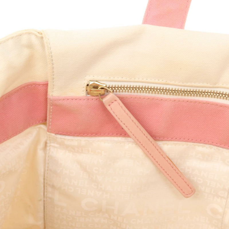 【日本直送】香奈兒帆佈白金雙C手提包 正品 BA9739-19