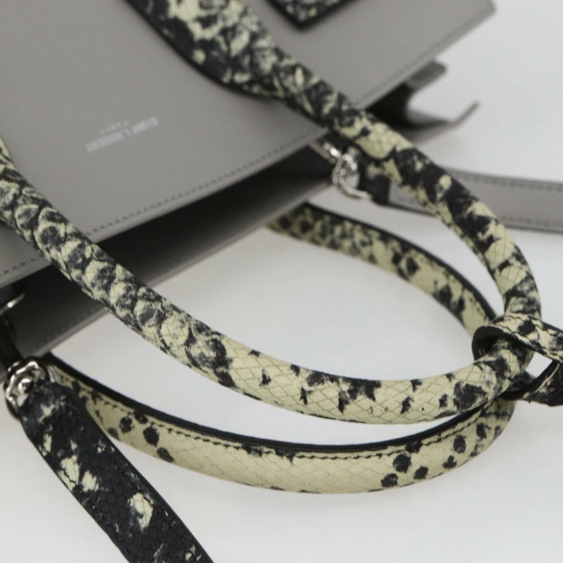 【日本直送】SAINT LAURENT Sac De Jour Baby 手袋 皮革 2way 灰色銀色 Auth ka1699SAM-6