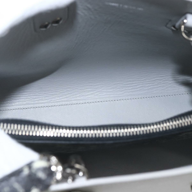 【日本直送】SAINT LAURENT Sac De Jour Baby 手袋 皮革 2way 灰色銀色 Auth ka1699SAM-10