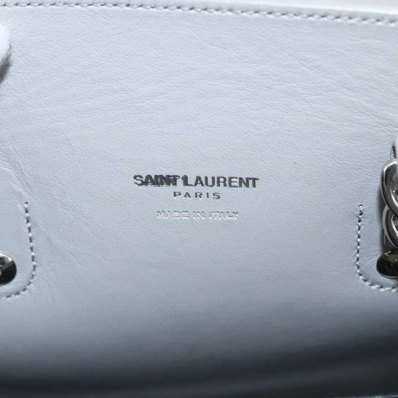 【日本直送】SAINT LAURENT Sac De Jour Baby 手袋 皮革 2way 灰色銀色 Auth ka1699SAM-19