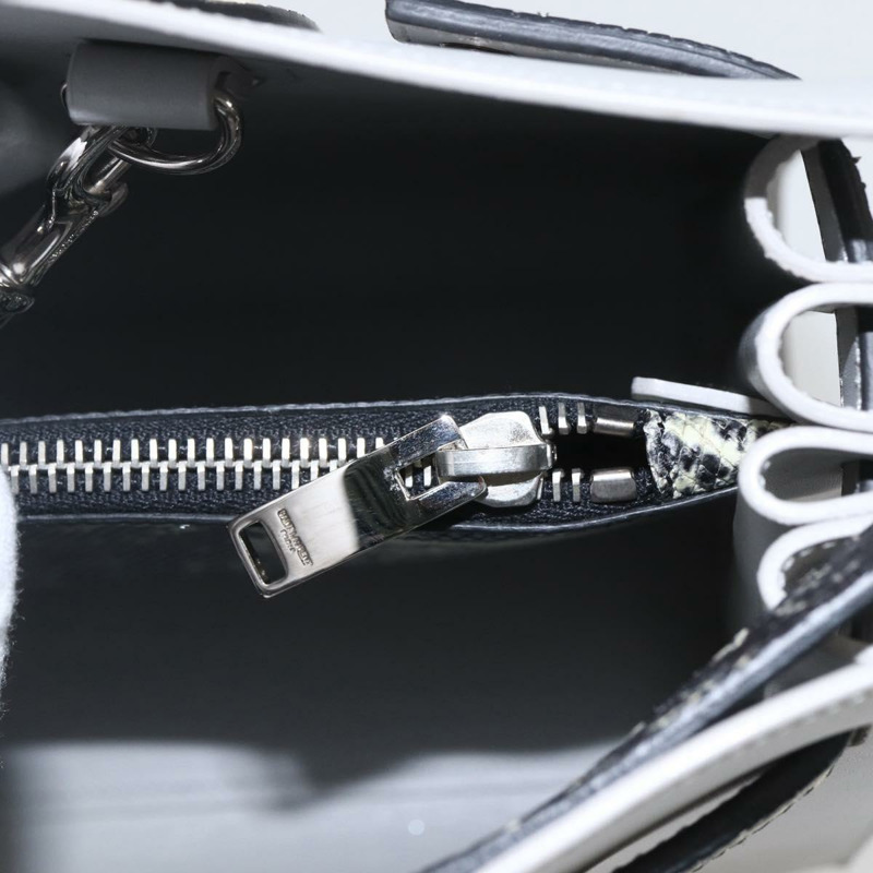 【日本直送】SAINT LAURENT Sac De Jour Baby 手袋 皮革 2way 灰色銀色 Auth ka1699SAM-20