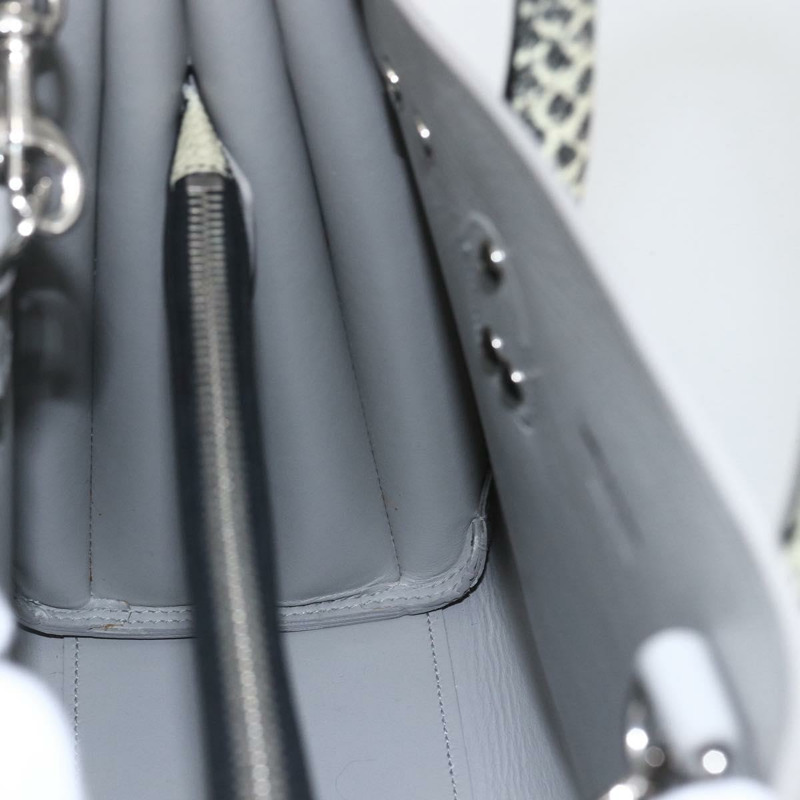 【日本直送】SAINT LAURENT Sac De Jour Baby 手袋 皮革 2way 灰色銀色 Auth ka1699SAM-22