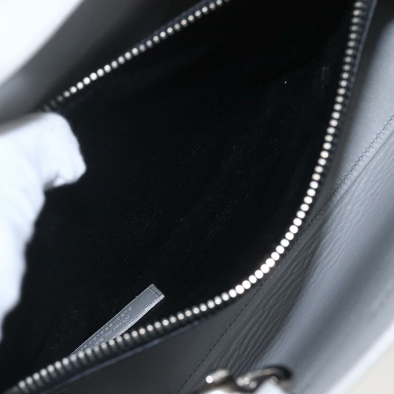 【日本直送】SAINT LAURENT Sac De Jour Baby 手袋 皮革 2way 灰色銀色 Auth ka1699SAM-23