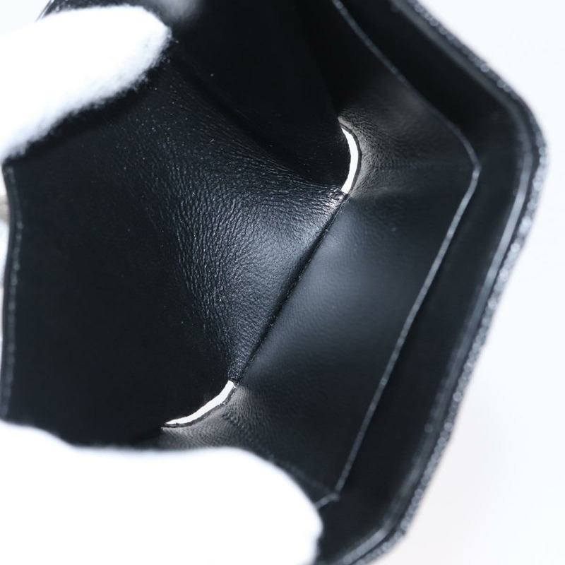 【日本直送】SAINT LAURENT 三折皮夾 皮革 黑色 金色 Auth ka1736V-8