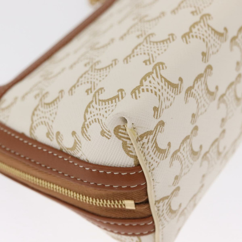 【日本直送】CELINE Triomphe 鏈條肩背包 PVC 米色 金色 正品 ka1661M-15