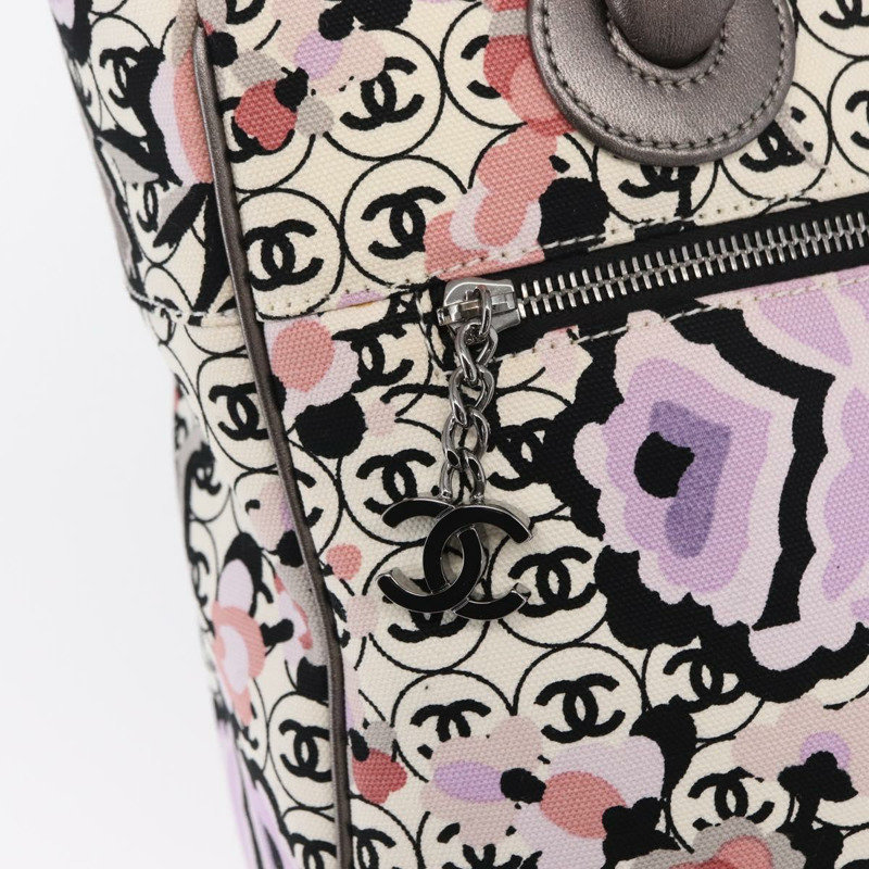 【日本直送】香奈兒帆布托特包 銀白色 CC 標誌 正品 165950SAV-18