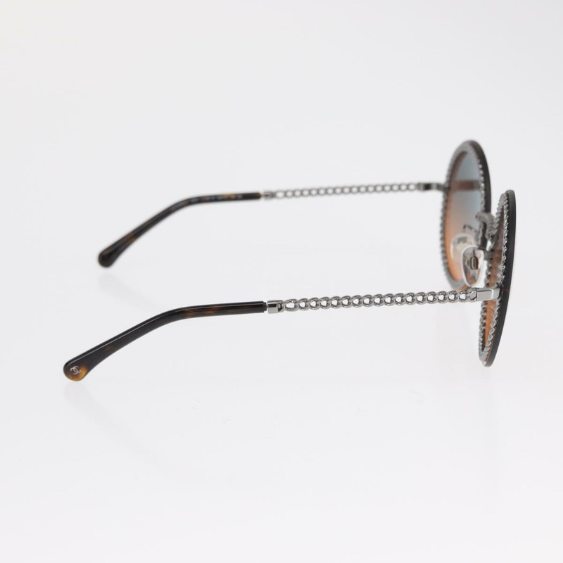 【日本直送】香奈兒 (CHANEL) 鏈條太陽眼鏡 金屬棕色 CC 標誌 Auth 165927SM-4