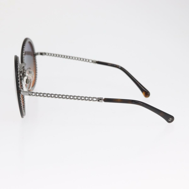 【日本直送】香奈兒 (CHANEL) 鏈條太陽眼鏡 金屬棕色 CC 標誌 Auth 165927SM-5