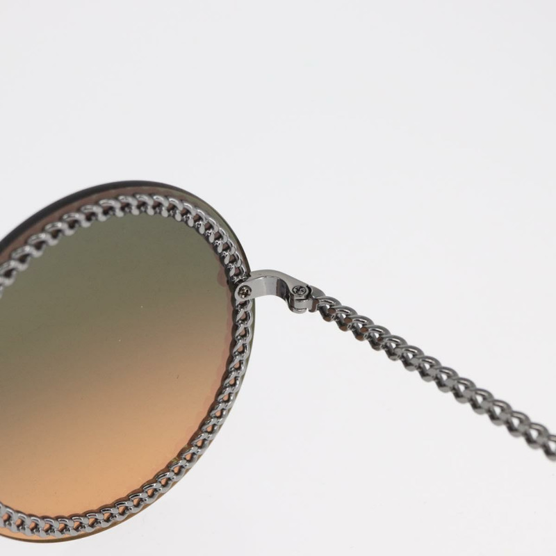 【日本直送】香奈兒 (CHANEL) 鏈條太陽眼鏡 金屬棕色 CC 標誌 Auth 165927SM-6