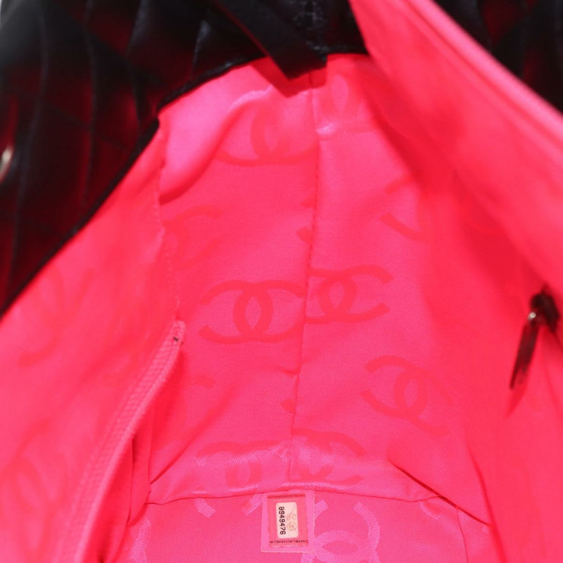 【日本直送】香奈兒 Cambon 系列絎縫手提包，黑色銀色雙C標誌皮革，貨號 164709SM-21