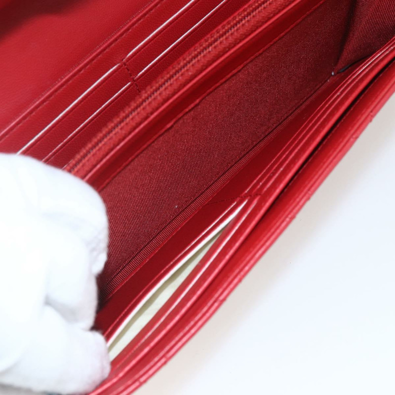 【日本直送】香奈兒 (CHANEL) 絎縫鏈條錢包/包，羊皮材質，紅色/海軍藍/淺色，CC標誌，正品編號 161494SAM-22