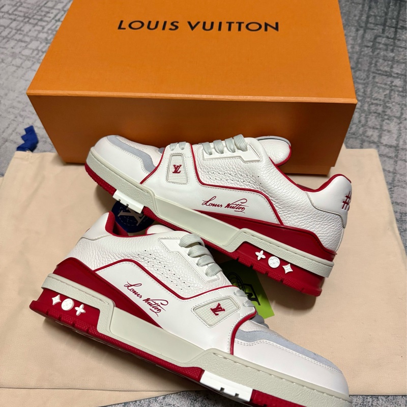 LV TRAINER Sneaker (全新) 白紅 8號 球鞋  27.5cm-1