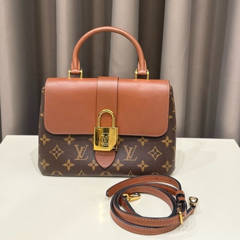 louis vuitton路易威登 lockyBB 焦糖色手提包晶片款