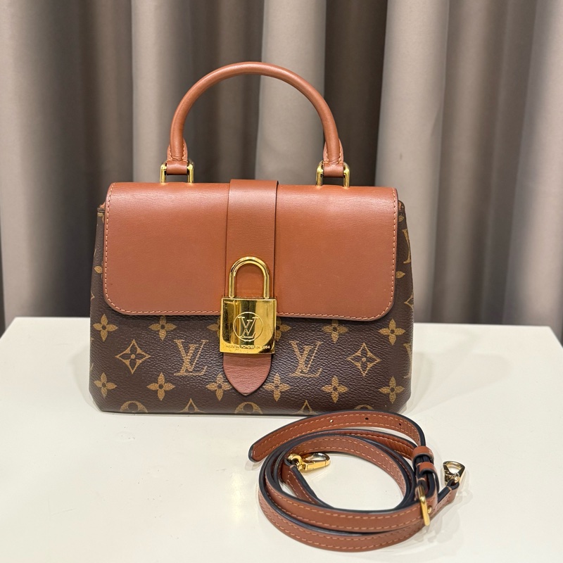 louis vuitton路易威登 lockyBB 焦糖色手提包晶片款-0