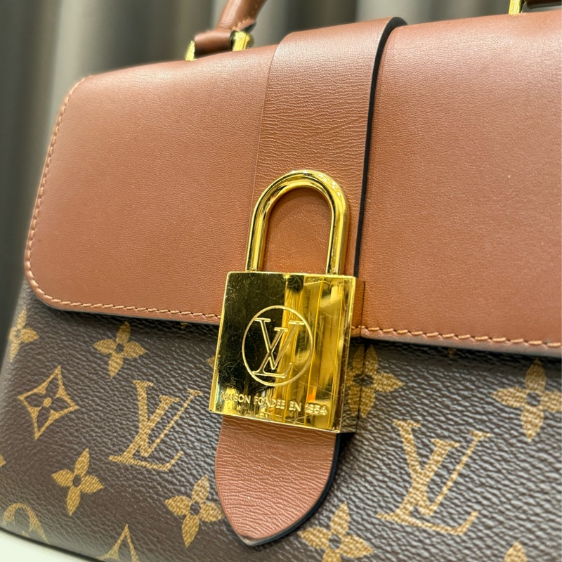 louis vuitton路易威登 lockyBB 焦糖色手提包晶片款-5