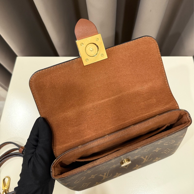 louis vuitton路易威登 lockyBB 焦糖色手提包晶片款-7