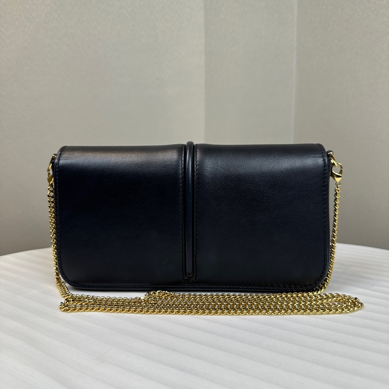 芬迪/Fendi WOC 黑色牛皮金扣鏈條斜背包 21x5x11cm21x5x11cm-1