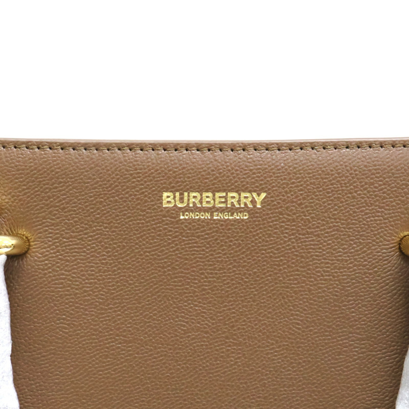 棕色 牛皮 格紋帆布 Banwell Medium 兩用包【BURBERRY 巴寶莉】 8084476-7