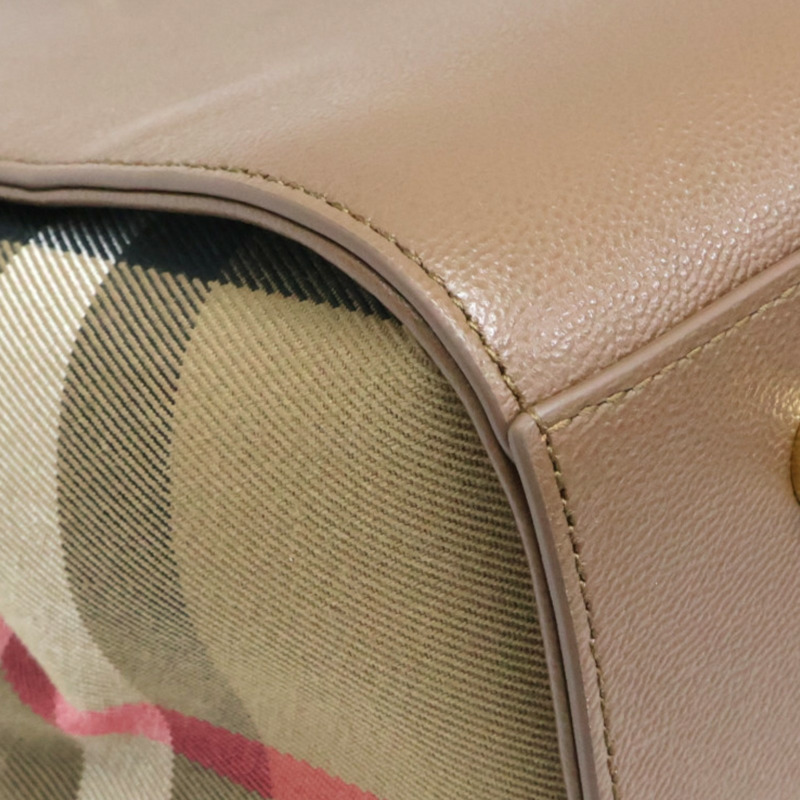 棕色 牛皮 格紋帆布 Banwell Medium 兩用包【BURBERRY 巴寶莉】 8084476-11