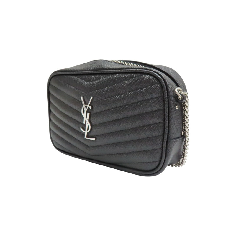 黑色 山形紋 牛皮 LOULOU MINI BAG 肩背包 612579【SAINT LAURENT YSL 聖羅蘭 】 612579-2