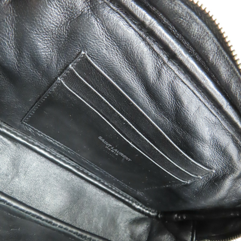 黑色 山形紋 牛皮 LOULOU MINI BAG 肩背包 612579【SAINT LAURENT YSL 聖羅蘭 】 612579-4