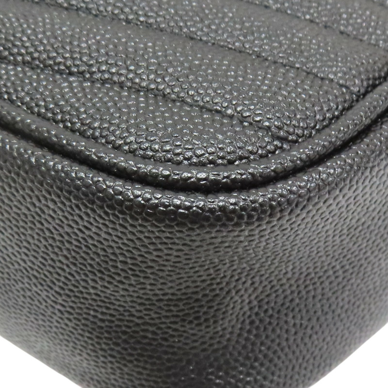 黑色 山形紋 牛皮 LOULOU MINI BAG 肩背包 612579【SAINT LAURENT YSL 聖羅蘭 】 612579-13