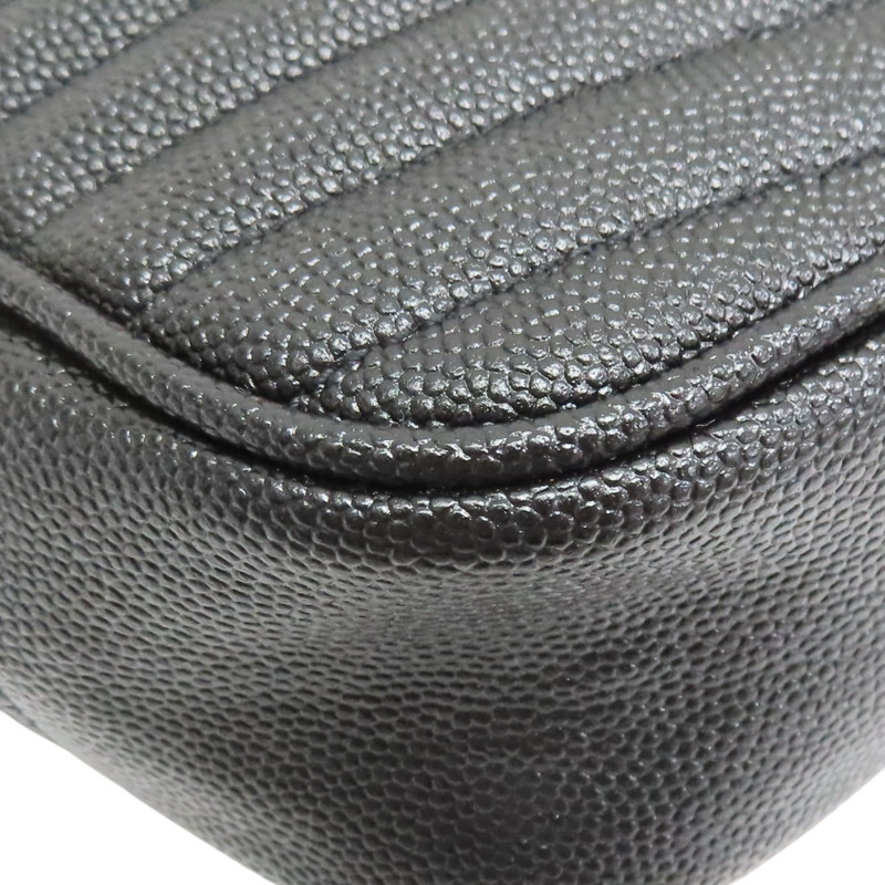 黑色 山形紋 牛皮 LOULOU MINI BAG 肩背包 612579【SAINT LAURENT YSL 聖羅蘭 】 612579-14