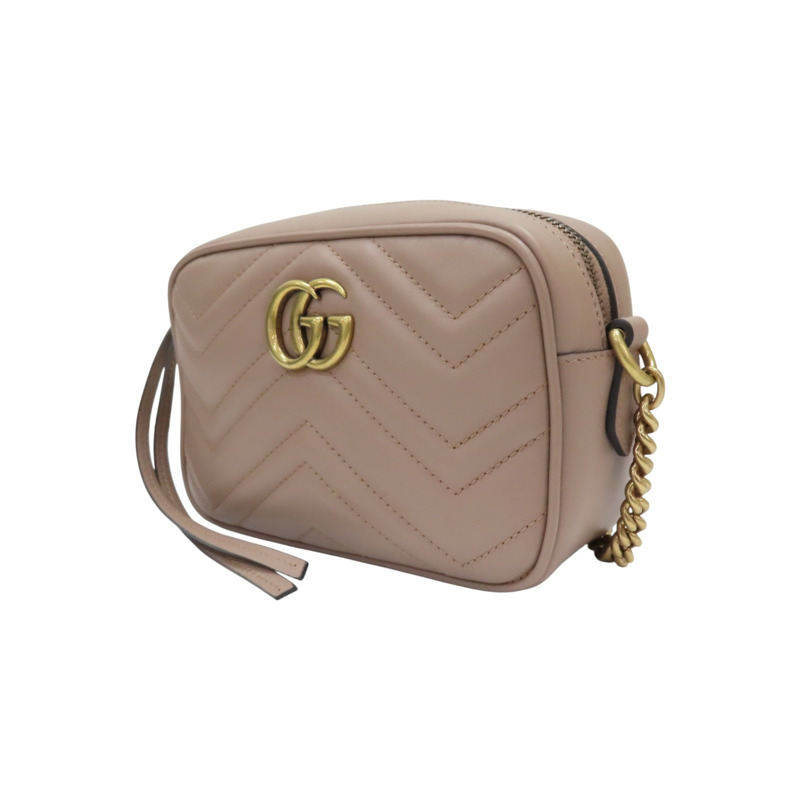 棕色 牛皮 GG Marmont 相機包 肩背包 448065【GUCCI 古馳】 448065-2