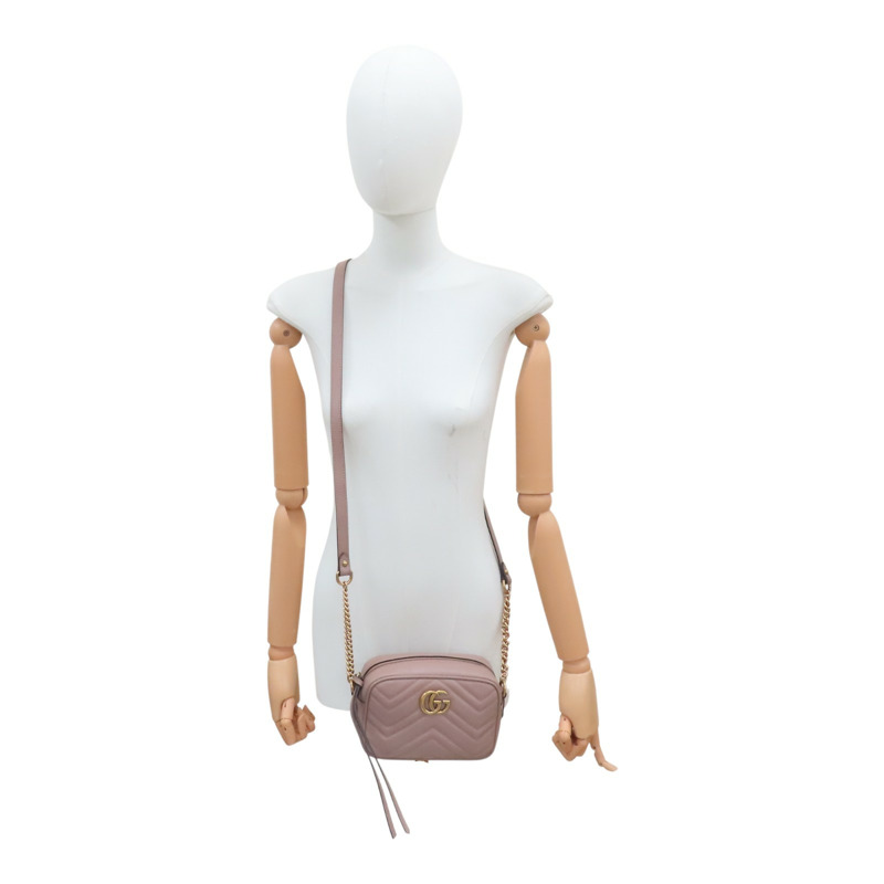 棕色 牛皮 GG Marmont 相機包 肩背包 448065【GUCCI 古馳】 448065-10