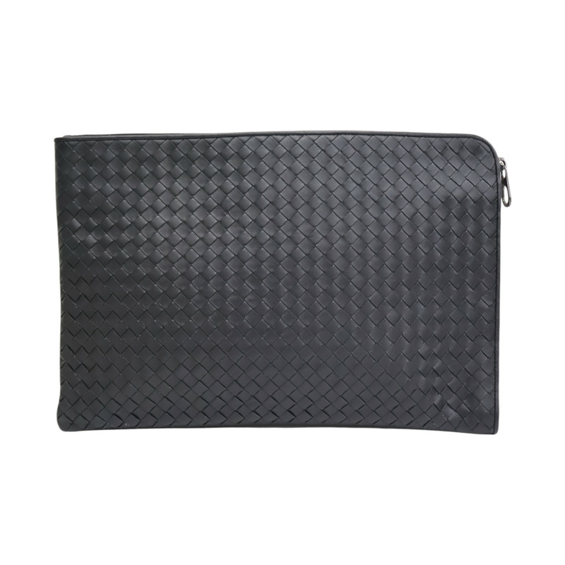 黑色 編織羊皮 手拿包【BOTTEGA VENETA BV 寶緹嘉】-1