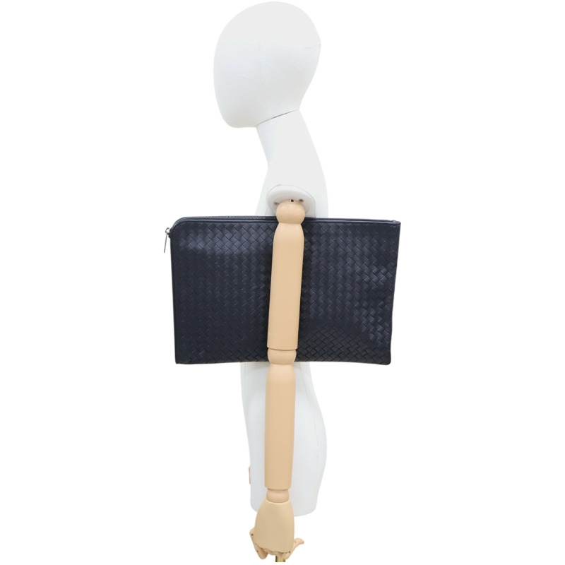 黑色 編織羊皮 手拿包【BOTTEGA VENETA BV 寶緹嘉】-8