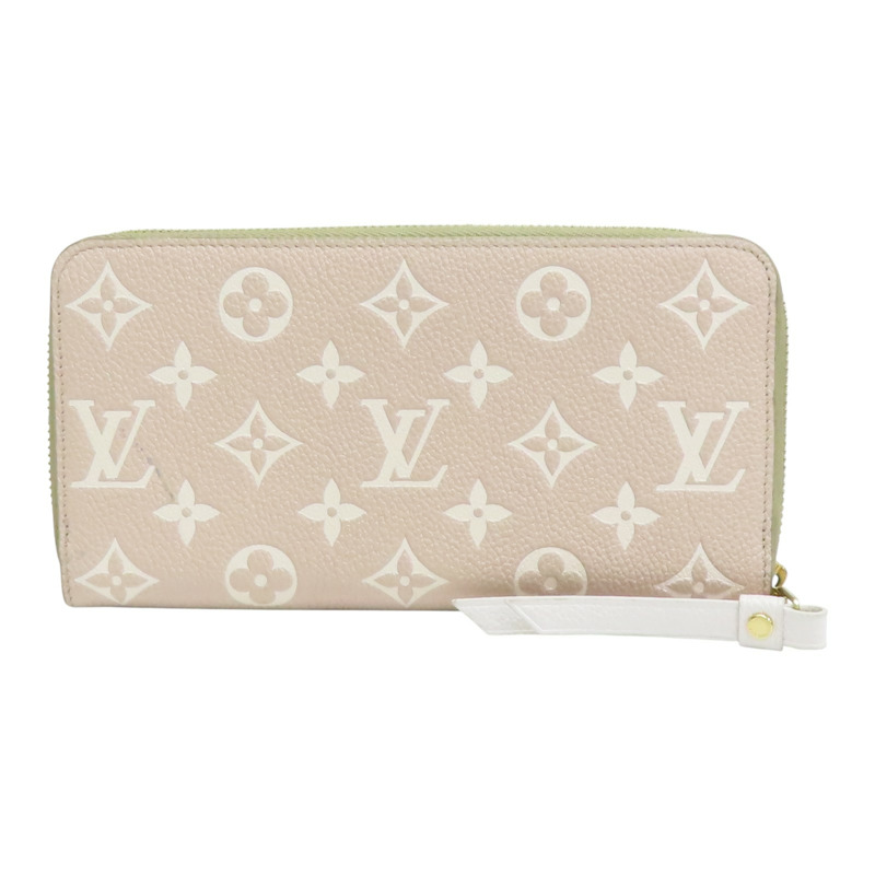 綠/米白色 原花牛皮 Zippy 拉鍊長夾 M81280【LOUIS VUITTON LV 路易威登】 M81280-1