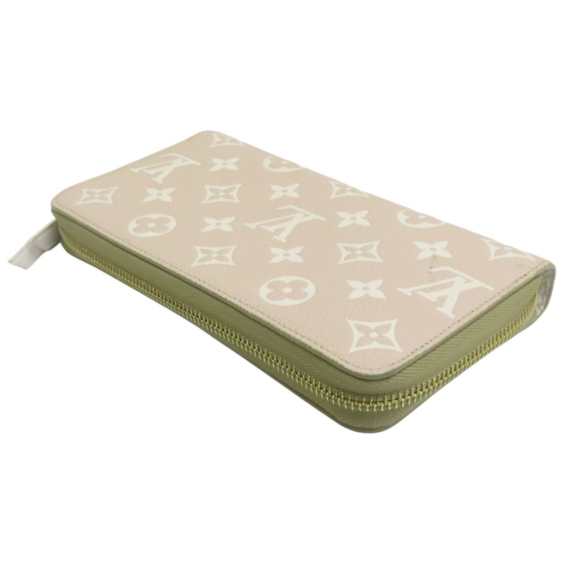 綠/米白色 原花牛皮 Zippy 拉鍊長夾 M81280【LOUIS VUITTON LV 路易威登】 M81280-3