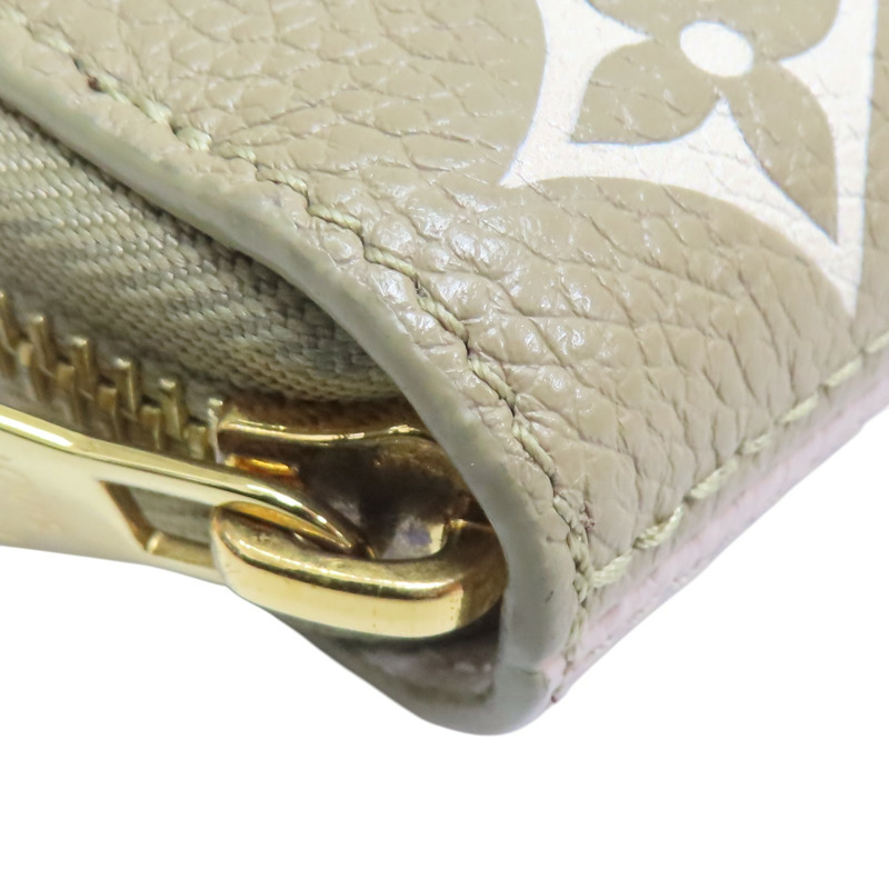 綠/米白色 原花牛皮 Zippy 拉鍊長夾 M81280【LOUIS VUITTON LV 路易威登】 M81280-12