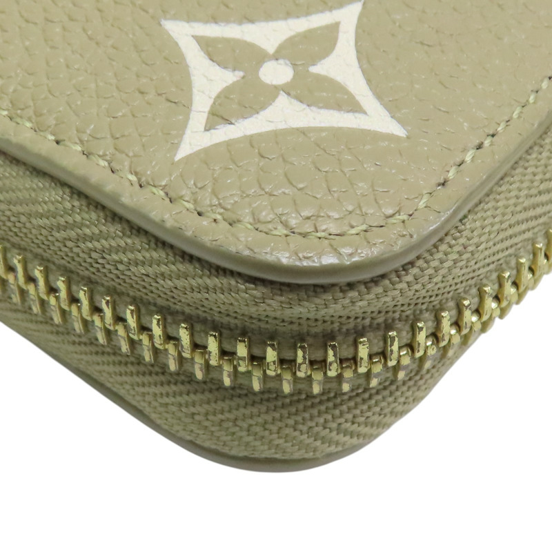 綠/米白色 原花牛皮 Zippy 拉鍊長夾 M81280【LOUIS VUITTON LV 路易威登】 M81280-13