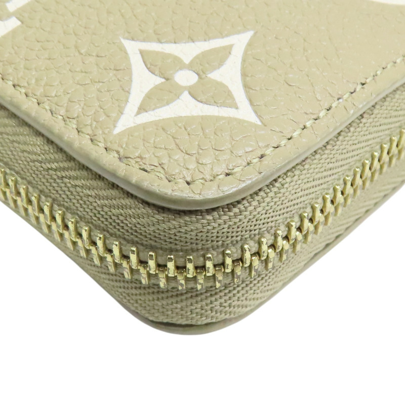 綠/米白色 原花牛皮 Zippy 拉鍊長夾 M81280【LOUIS VUITTON LV 路易威登】 M81280-14