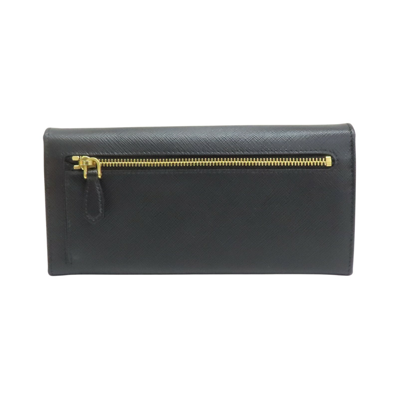黑色 牛皮 金扣長夾 1MH132【PRADA 普拉達】 1MH132-1