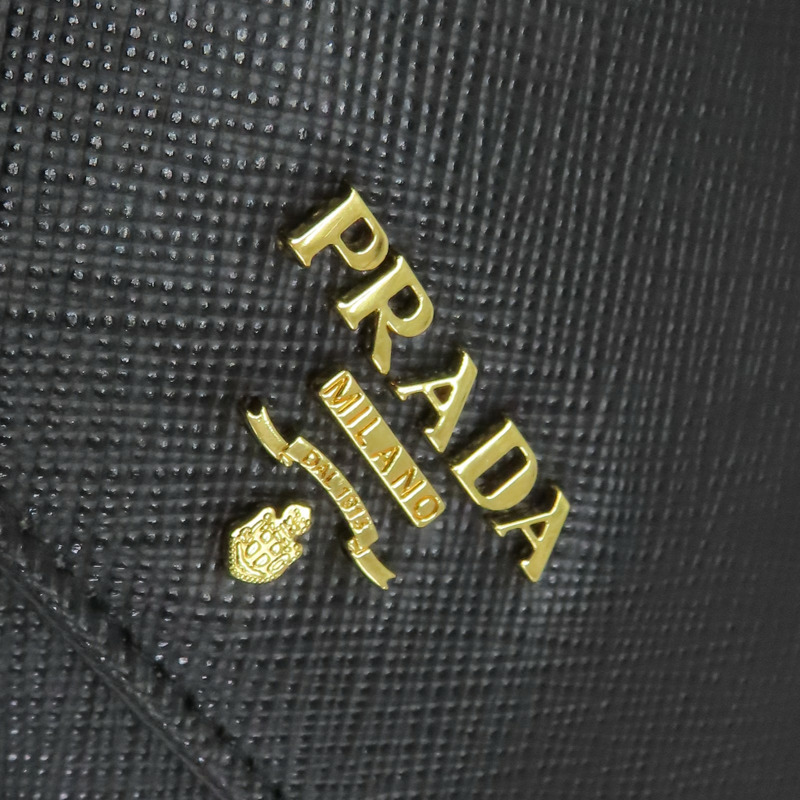 黑色 牛皮 金扣長夾 1MH132【PRADA 普拉達】 1MH132-11
