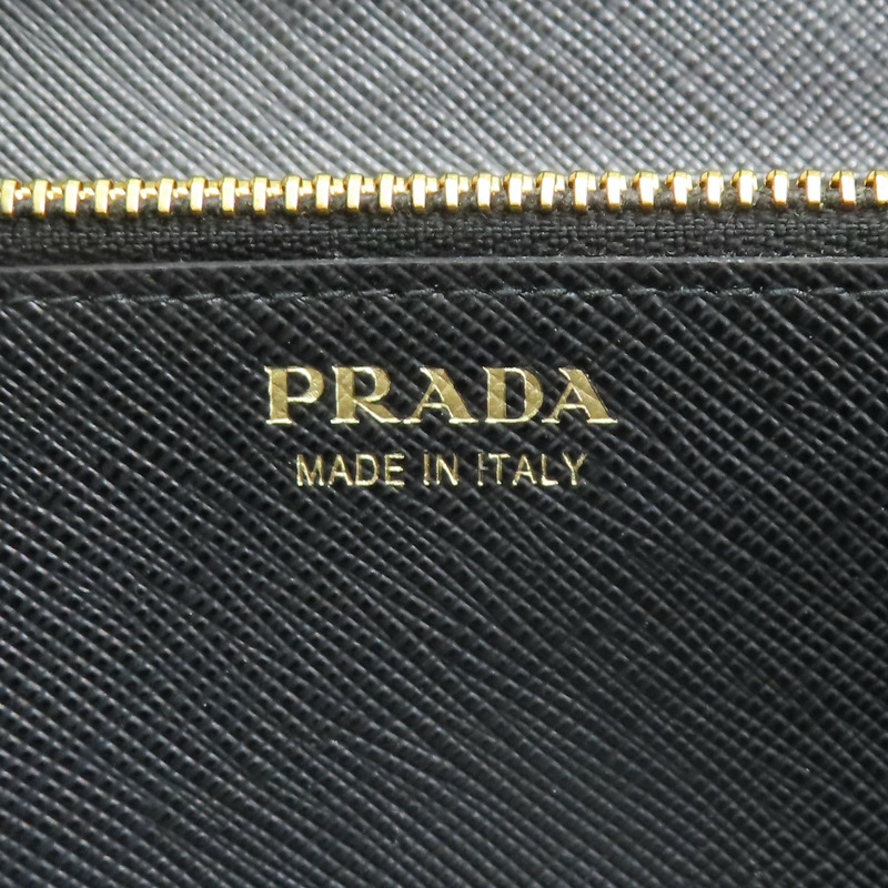 黑色 牛皮 金扣長夾 1MH132【PRADA 普拉達】 1MH132-12