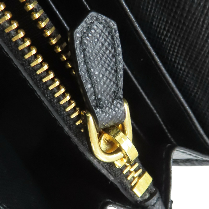 黑色 牛皮 金扣長夾 1MH132【PRADA 普拉達】 1MH132-15