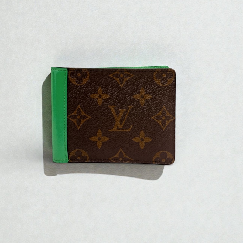 莉亞精品♡ LV M81537 綠 老花短夾 二手-0