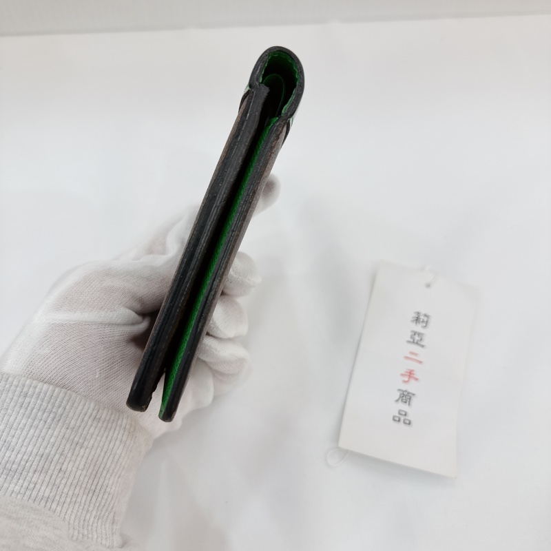 莉亞精品♡ LV M81537 綠 老花短夾 二手-4