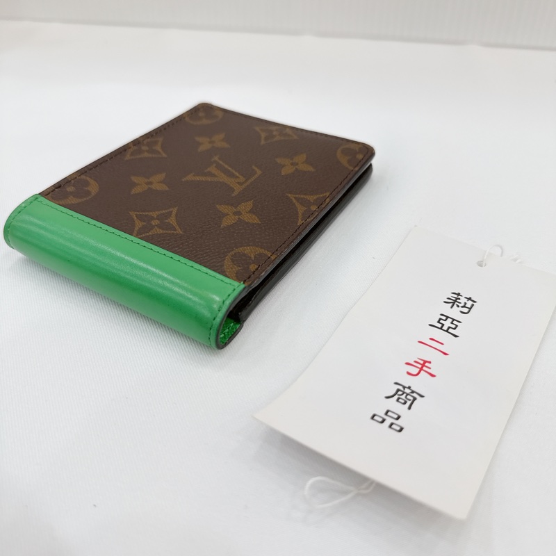 莉亞精品♡ LV M81537 綠 老花短夾 二手-7